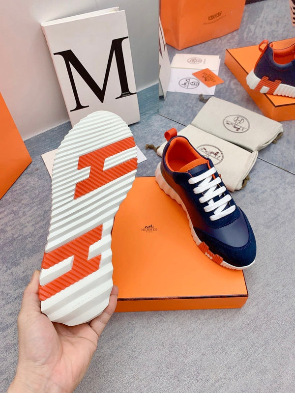 Sneaker HM Bouncing in pelle di agnello blu navy 106425