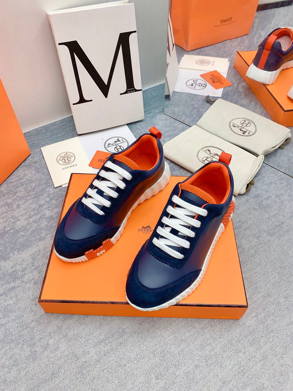 Sneaker HM Bouncing in pelle di agnello blu navy 106425