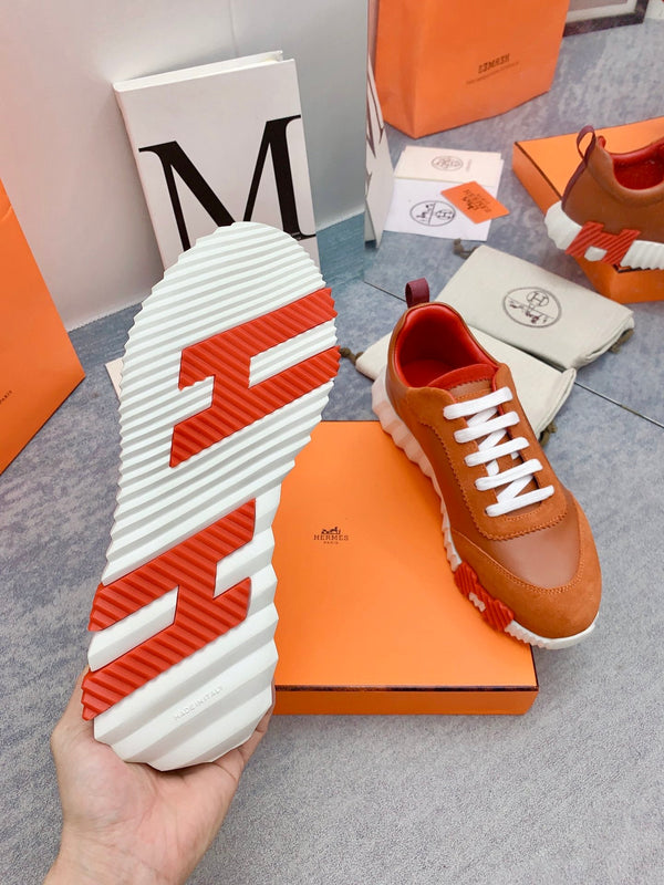 Sneaker HM Bouncing in pelle di agnello marrone 106427