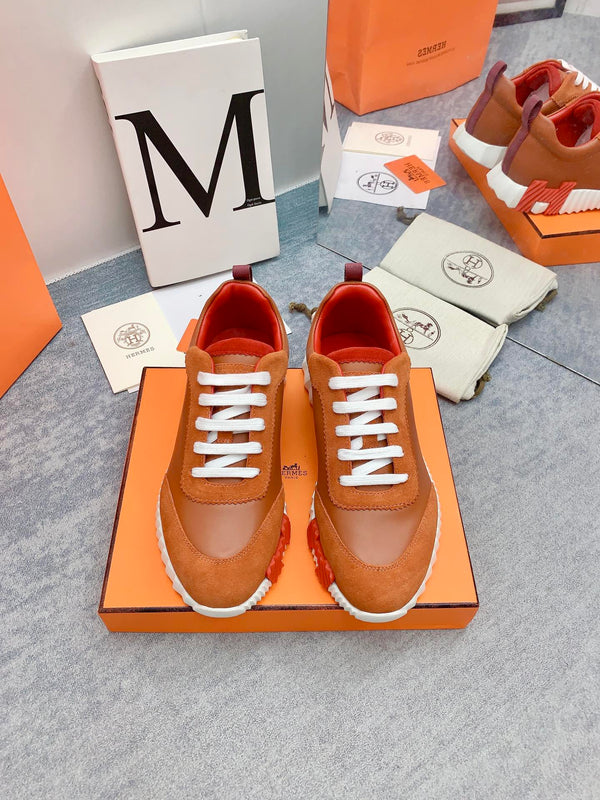 Sneaker HM Bouncing in pelle di agnello marrone 106427