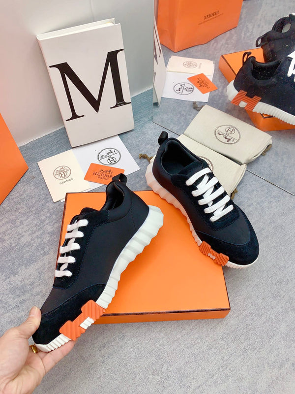 Sneaker HM Bouncing in pelle di agnello nera 106435