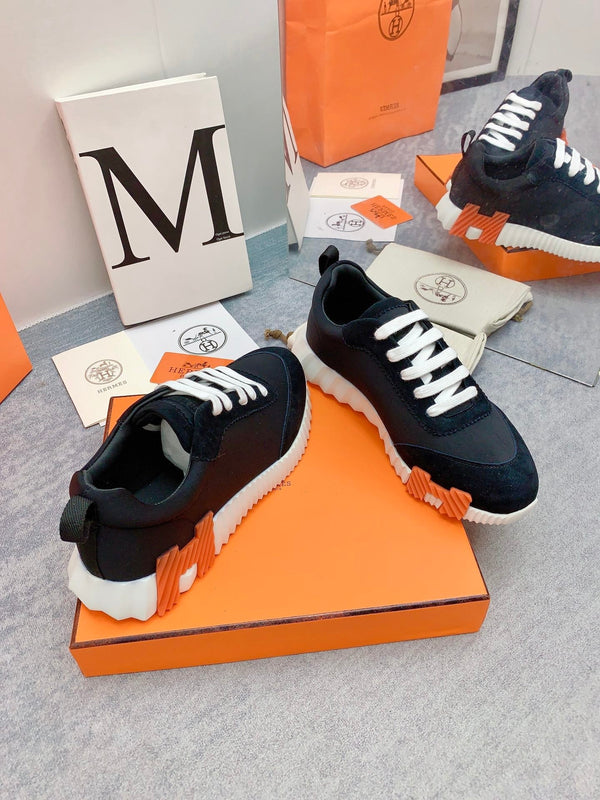 Sneaker HM Bouncing in pelle di agnello nera 106435