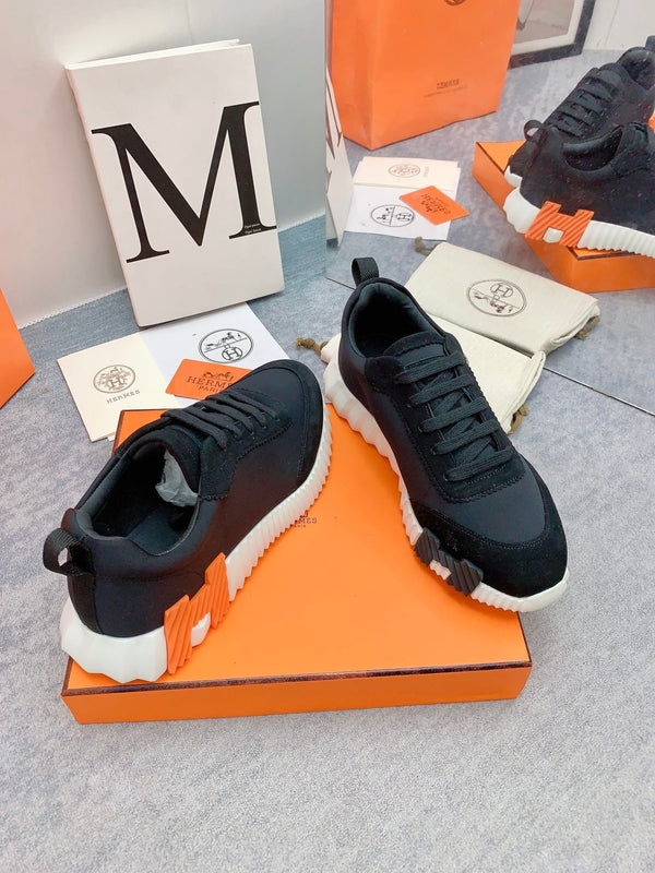 Sneaker HM Bouncing in pelle di agnello nera 106435