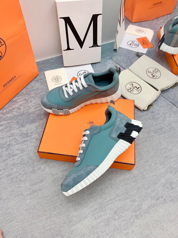 Sneaker HM Bouncing in pelle di agnello di seta turchese scuro 106445