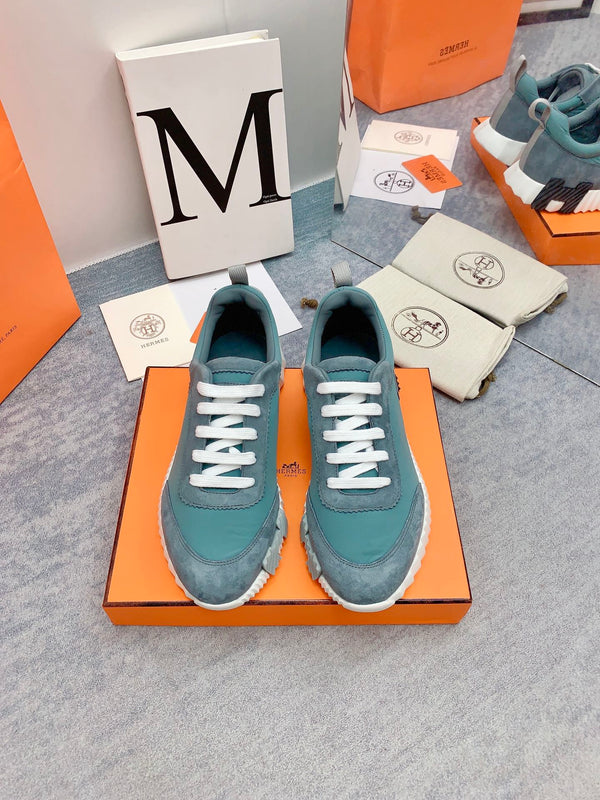 Sneaker HM Bouncing in pelle di agnello di seta turchese scuro 106445