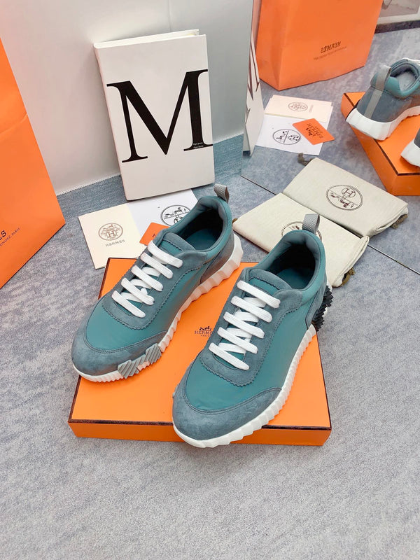 Sneaker HM Bouncing in pelle di agnello di seta turchese scuro 106445