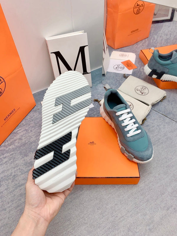 Sneaker HM Bouncing in pelle di agnello di seta turchese scuro 106445