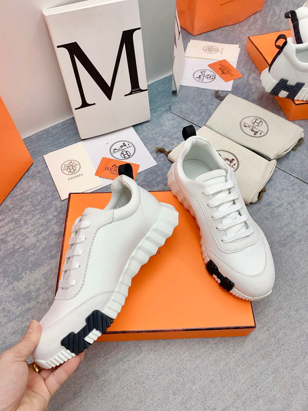 Sneaker HM Bouncing in pelle di agnello di seta bianca 106449