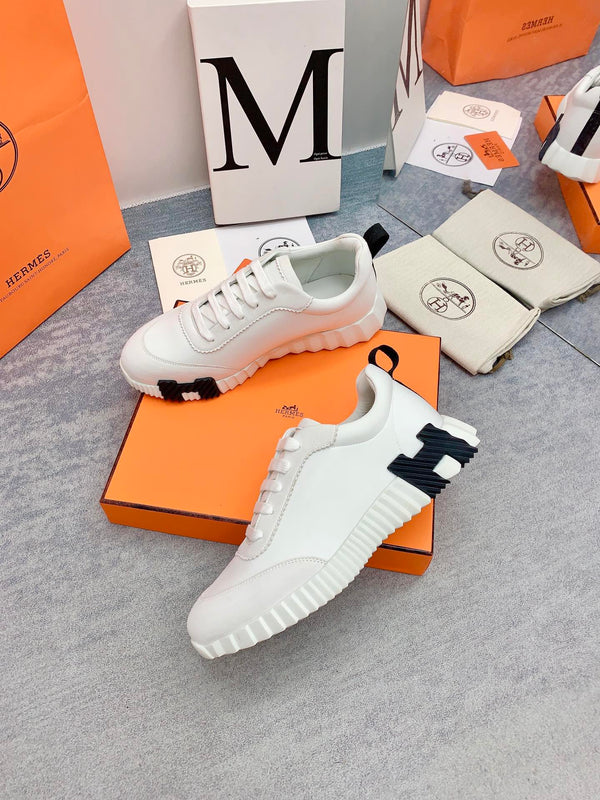 Sneaker HM Bouncing in pelle di agnello di seta bianca 106449