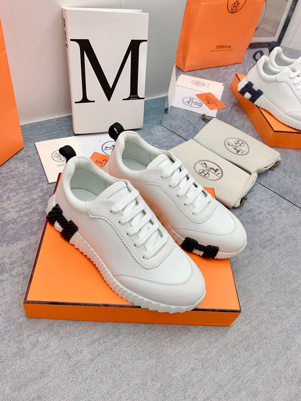 Sneaker HM Bouncing in pelle di agnello di seta bianca 106449