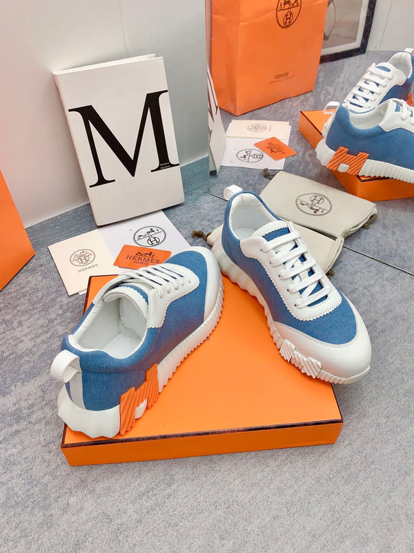 HM Bouncing Sneaker In Blue Denim Fabric 106453