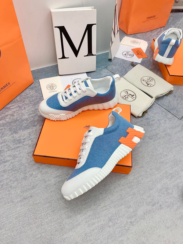 HM Bouncing Sneaker In Blue Denim Fabric 106453