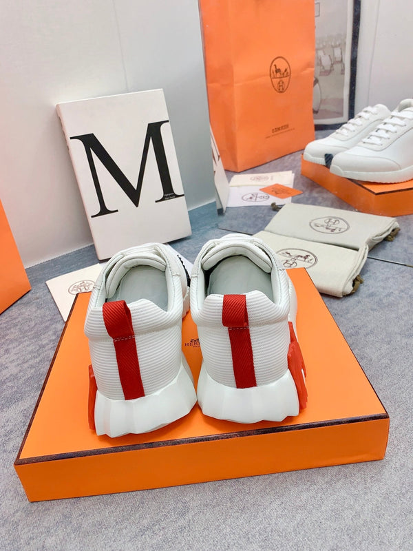 HM Bouncing Sneaker In White Mesh Fabric 106463