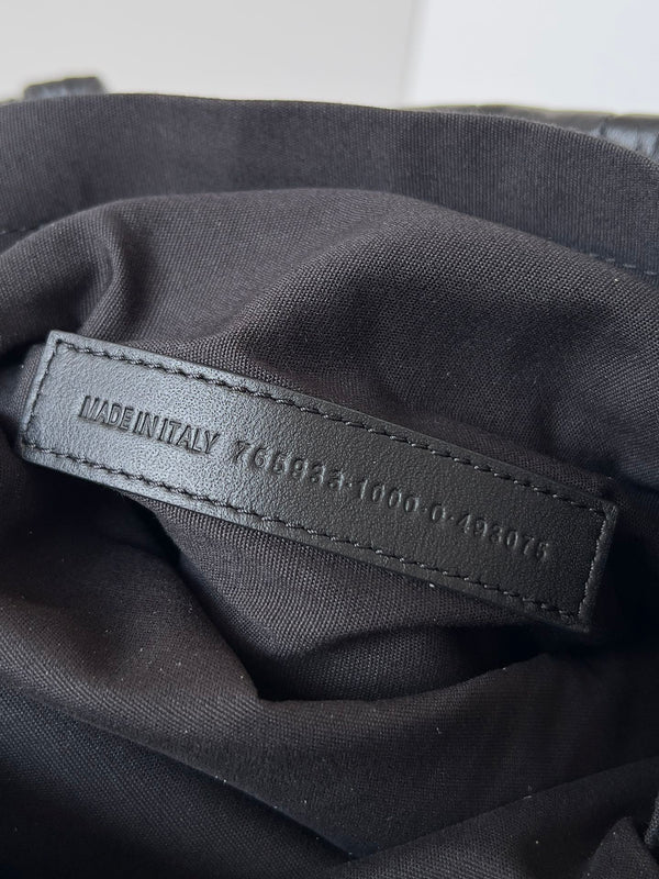 MONACO BAG 43 IN BLACK QUILTED THIN CALFSKIN SILVER HARDWARE