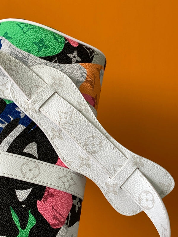 LV M46701 Keepall Bandoulière 25 Multicolor Monogram Canvas & Cowhide