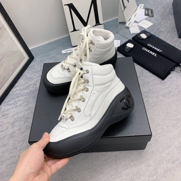 CC Sneaker Boots In White Calfskin 148771