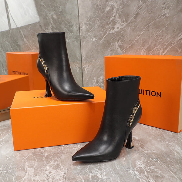 Stivaletto LV Sparkle 95mm in pelle di agnello nera