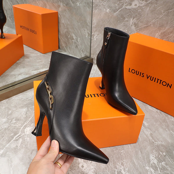 Stivaletto LV Sparkle 95mm in pelle di agnello nera