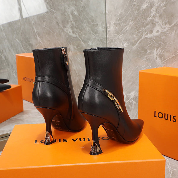 Stivaletto LV Sparkle 95mm in pelle di agnello nera