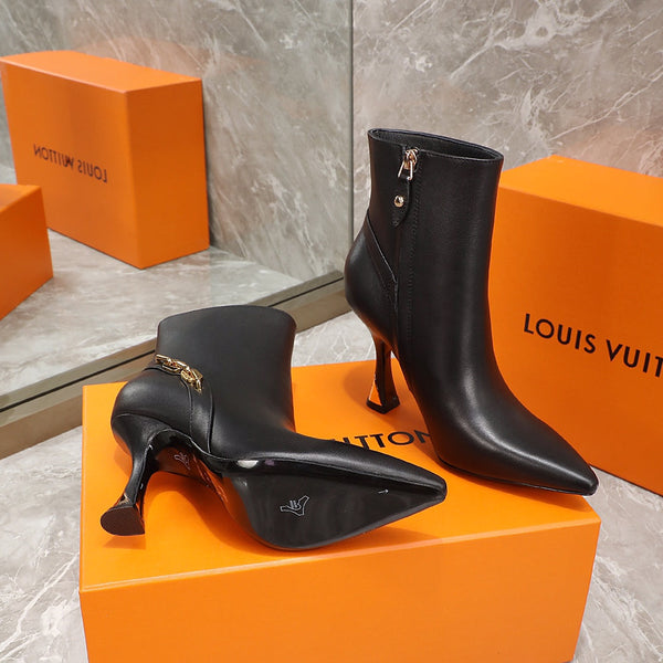 Stivaletto LV Sparkle 95mm in pelle di agnello nera