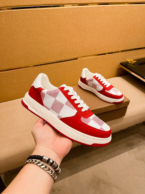SNEAKER LV BEVERLY BIANCO ROSSO