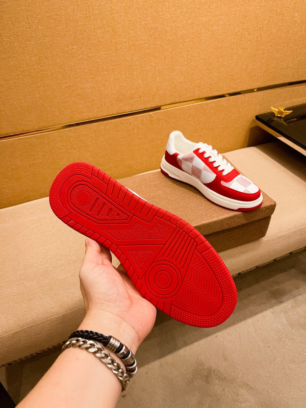 SNEAKER LV BEVERLY BIANCO ROSSO