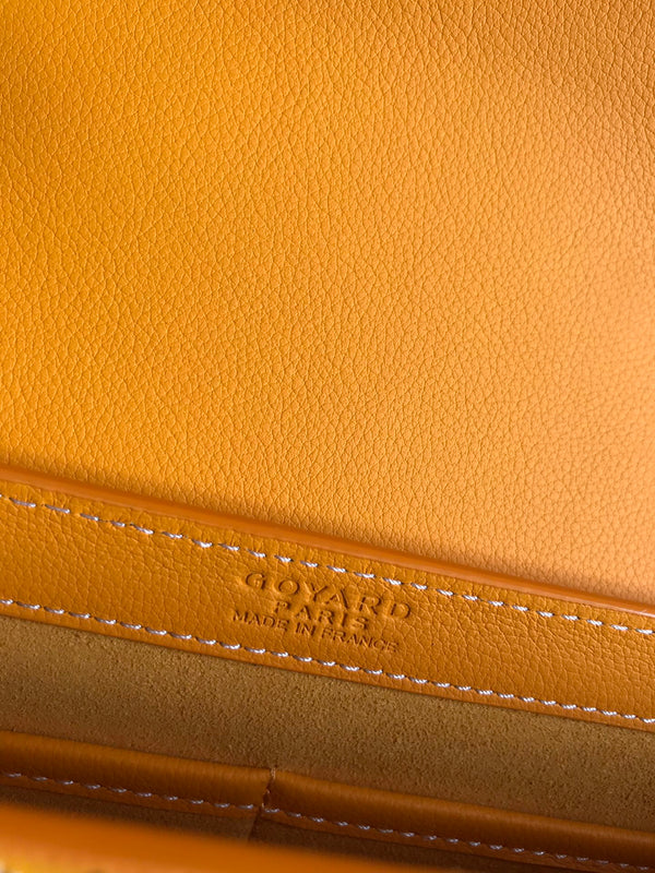 233 BAG 25 IN YELLOW CALFKIN AND GOYARDINE CANVAS