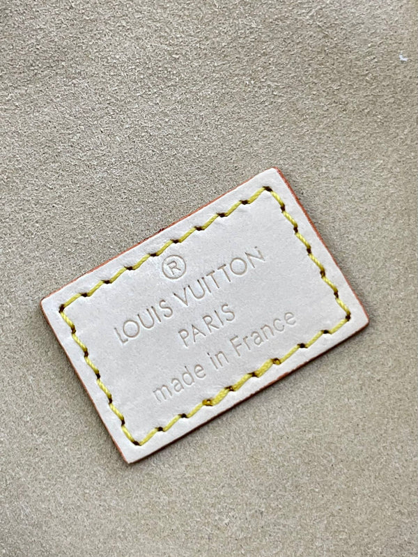 SAUMUR BB 20 TELA MONOGRAM MARRONE E RIFINITURE IN PELLE, FERRAMENTA ORO