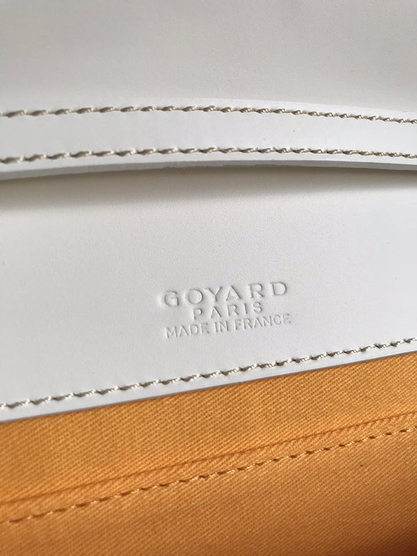 MONTE-CARLO PM CLUTCH 25 IN WHITE GOYARDINE CANVAS