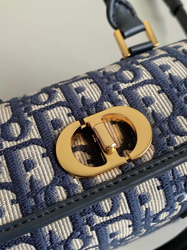 BOSTON 20 HANDBAG IN BLUE OBLIQUE JACQUARD
