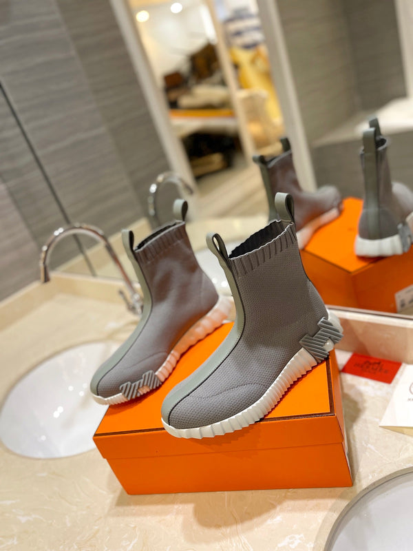 Sneaker HM Fun in tessuto a rete grigio e pelle di agnello 983002