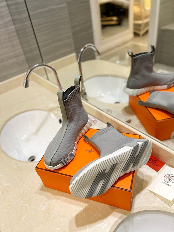 Sneaker HM Fun in tessuto a rete grigio e pelle di agnello 983002