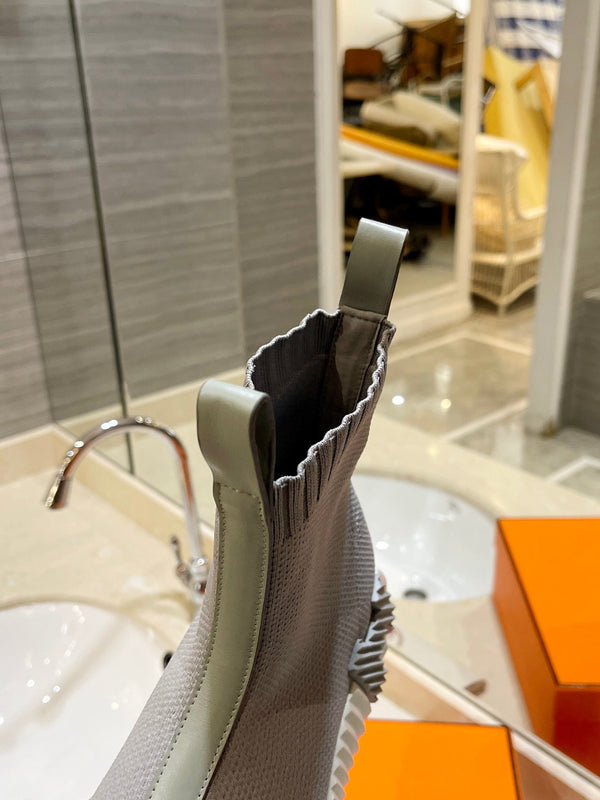 Sneaker HM Fun in tessuto a rete grigio e pelle di agnello 983002