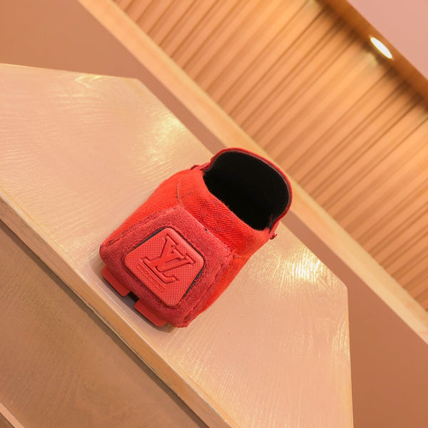 LV LOAFER IN CRIMSON RED MONOGRAM DENIM WITH BOW