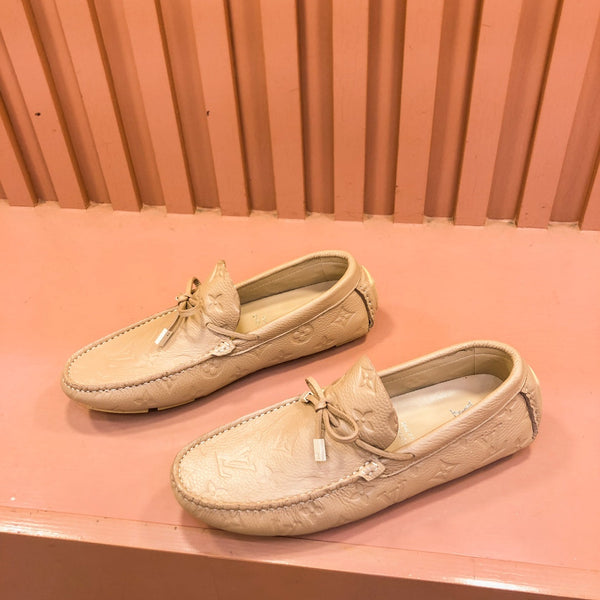 MOCASSINO LV IN PELLE DI VITELLO GOFFRATA MARRONE CAMMELLO