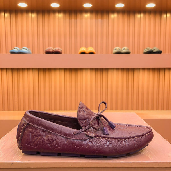 LV LOAFER IN JAM PURPLE EMBOSSED CALFSKIN