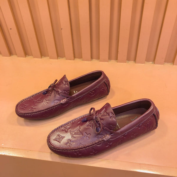 LV LOAFER IN JAM PURPLE EMBOSSED CALFSKIN