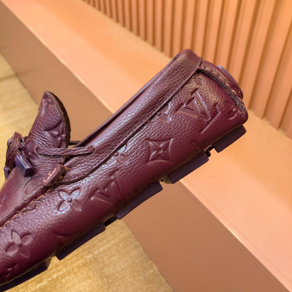 LV LOAFER IN JAM PURPLE EMBOSSED CALFSKIN
