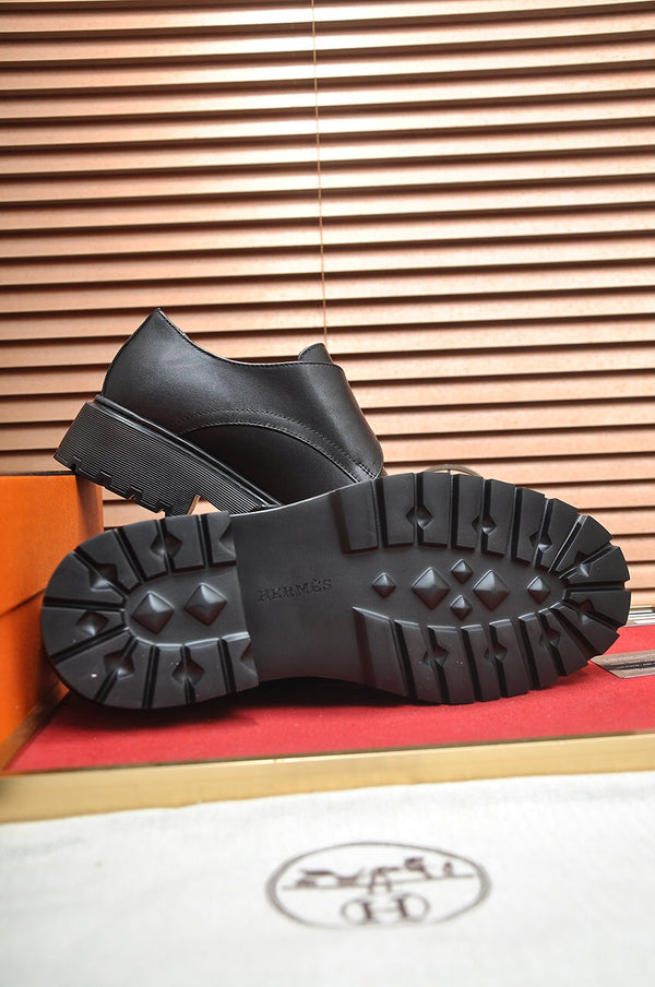 HM MONK STRAP BLACK CALFSKIN