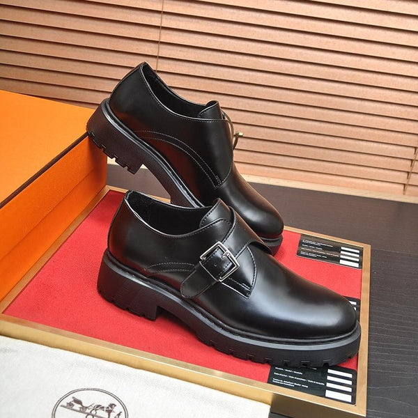 HM MONK STRAP GLOSSY BLACK CALFSKIN