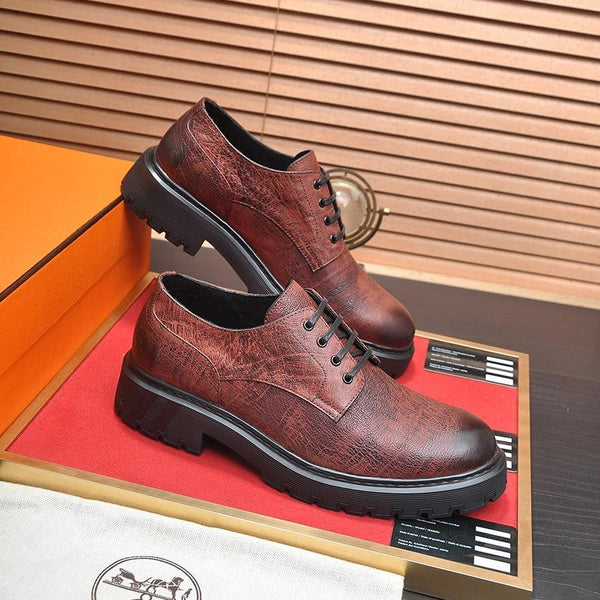 SCARPA DA TRAMPING HM DANIEL IN PELLE DI VITELLO GRIGIA COLOR CASTAGNO