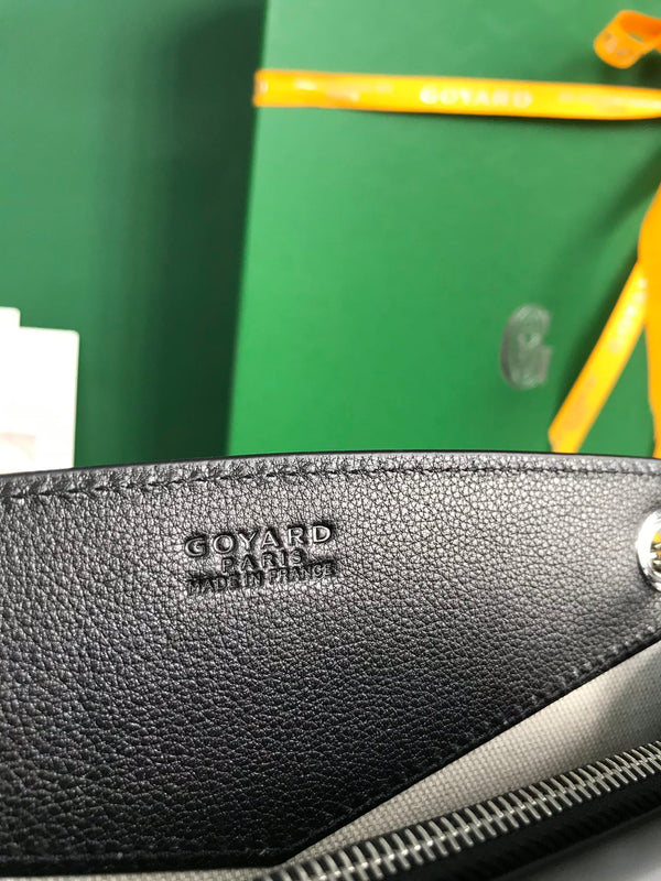 ROUETTE STRUCTURÉ MINI BAG 21 IN BLACK GOYARDINE CANVAS AND CALFSKIN