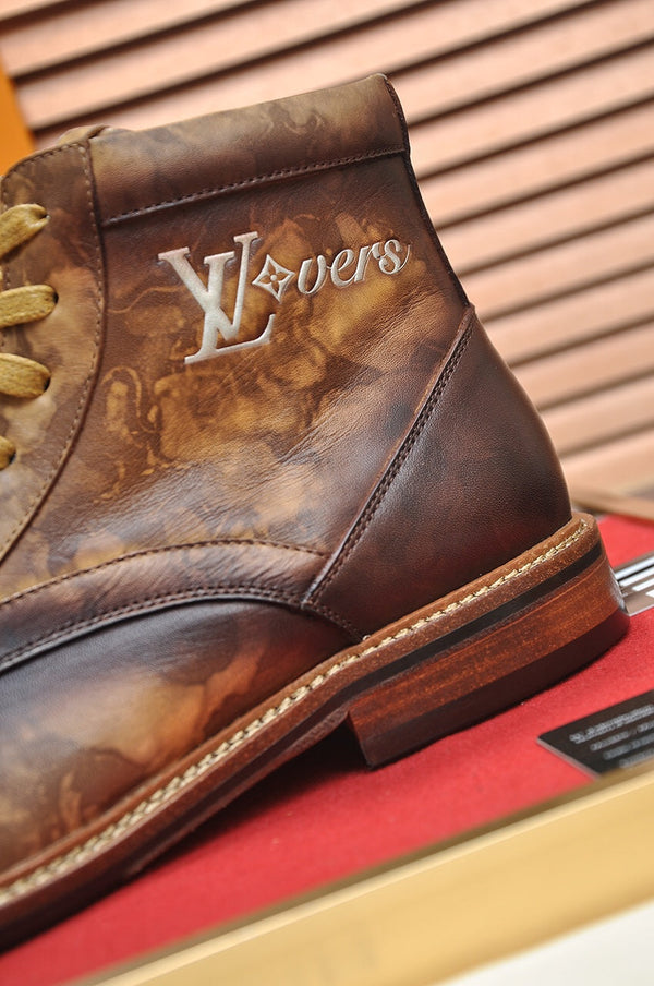 STIVALETTO LV IN PELLE DI VITELLO MARRONE OMBRE