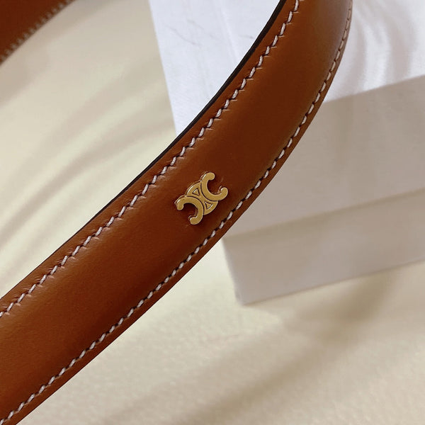 CEL 18mm Gold Belt Brown Cowhide 176688