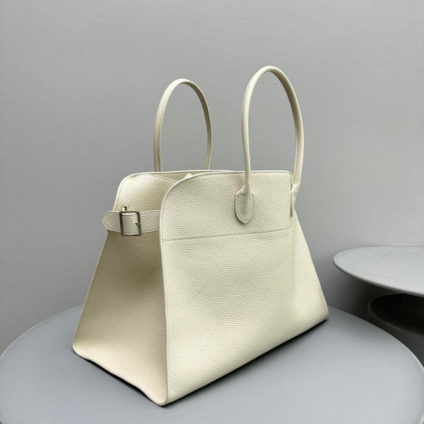 The Row Margaux 17 White Calfskin