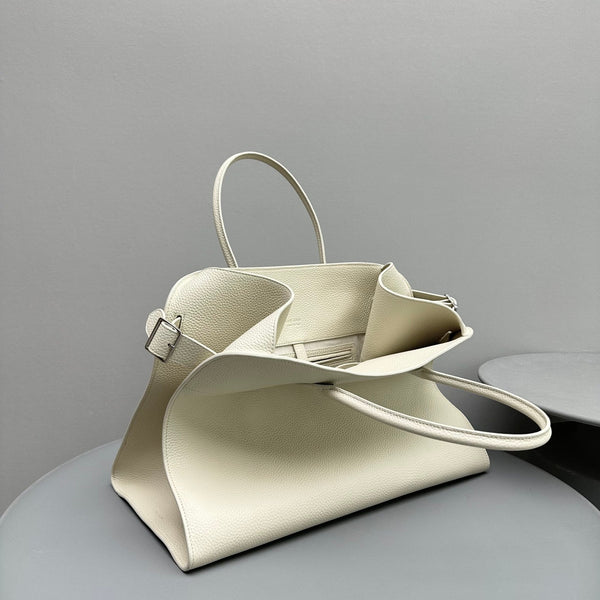 The Row Margaux 17 White Calfskin