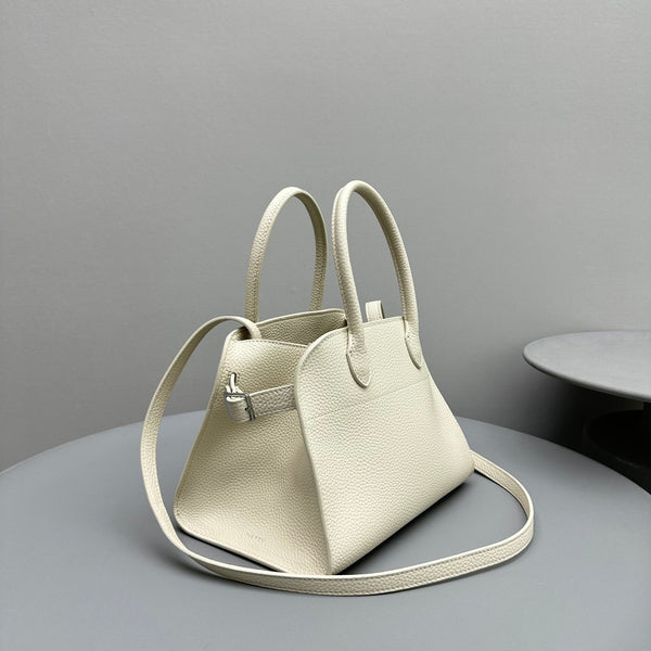 The Row Margaux 10 26cm Tote Bag In Grained Calfskin