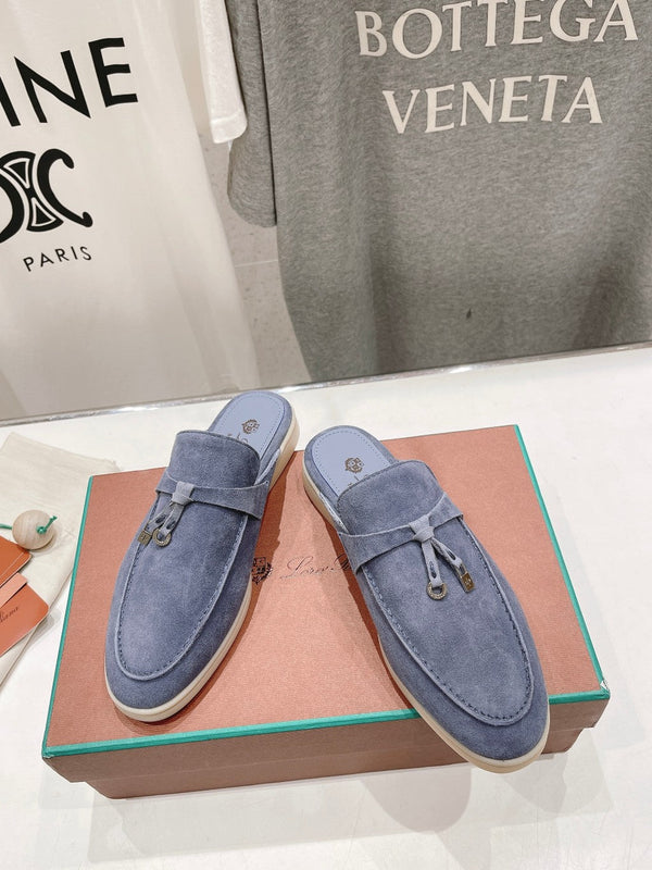 LP CHARMS WALK BABOUCHE LOAFERS CERULEAN SUEDE