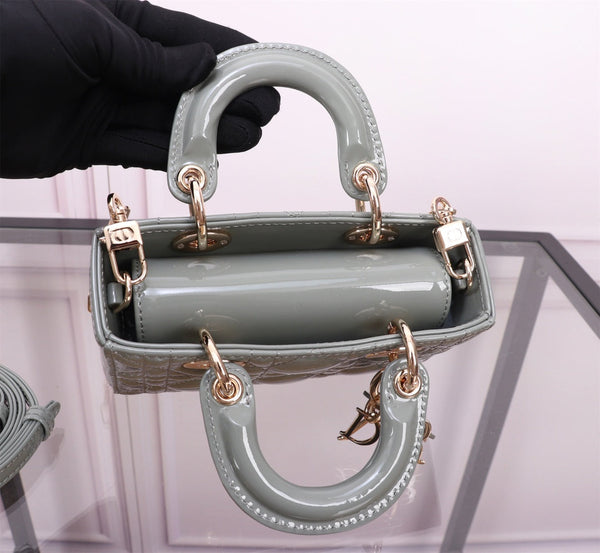 MICRO LADY D-JOY 16.5  ROCK GRAY LAMBSKIN