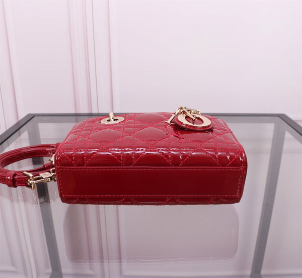 MICRO LADY D-JOY 16.5 RED PATENT LAMBSKIN